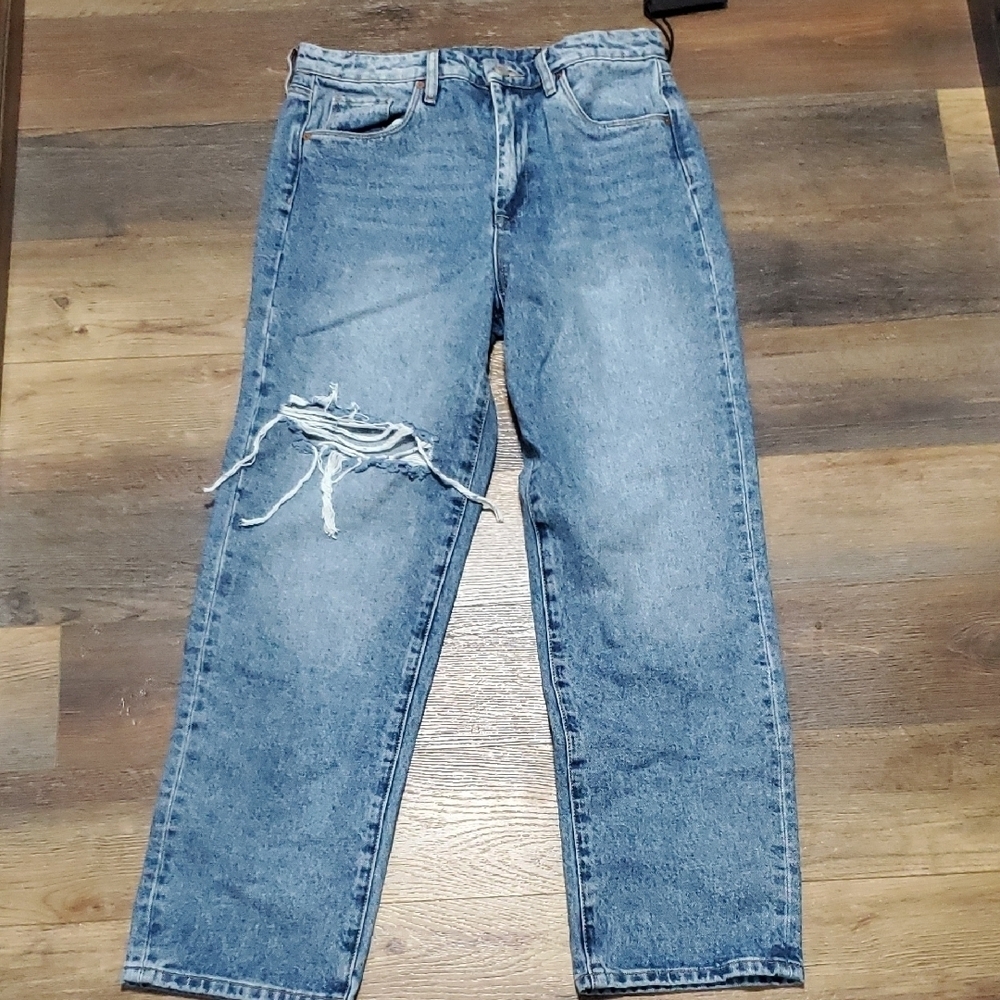 Blank NYC Blue Distressed Boyfriend Jeans